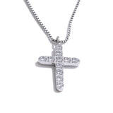 Alice Cross Pendant Necklace – Sparkling Cubic Zirconia Jewelry | Huna Jewelry