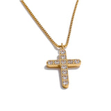 Alice Cross Pendant Necklace – Sparkling Cubic Zirconia Jewelry | Huna Jewelry
