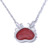 Zinnia Red Dragon Heart Pendant Necklace – Bold & Unique Jewelry | Huna Jewelry