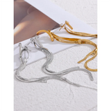 Mila Tassel Chain Drop Earrings – Long Hypoallergenic Statement | Huna Jewelry
