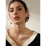 Della Pearl U Drop Earrings – Hypoallergenic & Elegant Design | Huna Jewelry