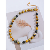 Everlee Beaded Stone Necklace – Natural, Waterproof & Elegant | Huna Jewelry