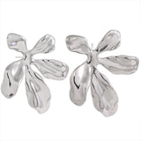 Blair Flower Stud Earrings – Elegant, Chic & Waterproof Design | Huna Jewelry