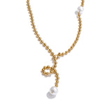 Agatha Pearl Beaded Y Necklace – Classic & Elegant Jewelry | Huna Jewelry
