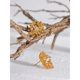 Catarina Flower Stud Earrings – Unique & Stylish Floral Design | Huna Jewelry