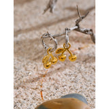 Maeve Gold Cherry Drop Earrings – Playful Elegance in Silver & Gold | Huna Jewelry