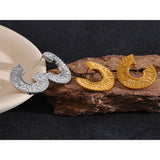 Noemi C-Shaped Earrings – Vintage & Tarnish-Resistant Statement Jewelry | Huna Jewelry