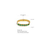 Myla Green & White Bangle Bracelet – Waterproof, Timeless & Elegant | Huna Jewelry