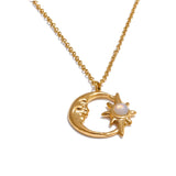 Xanthe Moon Star Necklace – Dainty & Celestial Opal Piece | Huna Jewelry