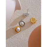 Rowena Pearl Stud Earrings – Classic & Hypoallergenic Jewelry | Huna Jewelry