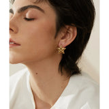 Nilda Star Earrings – Textured Waterproof Design, Stylish & Durable | Huna Jewelry