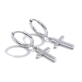 Blake Cross Drop Earrings – Delicate, Chic & Stylish Dangle | Huna Jewelry