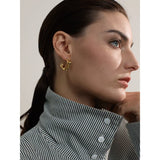 Desdemona Square Huggie Earrings – Modern Classic Style | Huna Jewelry