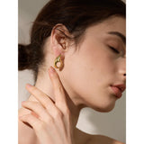 Nyla Waterdrop Stud Earrings – Hypoallergenic & Modern Elegant Jewelry | Huna Jewelry