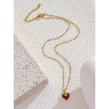 Winda Heart Pendant Necklace – Romantic Red Charm Jewelry | Huna Jewelry