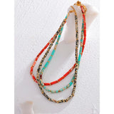Sophia Tube Beads Necklace – Natural Stone Clavicle Jewelry Gift | Huna Jewelry
