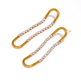 Daniela Oval Drop Earrings – Delicate Long Statement Jewelry | Huna Jewelry