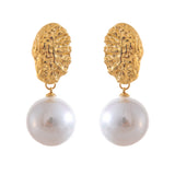 Mckenzie Pearl Drop Shell Earrings – Elegant & Chic Statement | Huna Jewelry