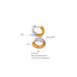 Lorelei Two-Tone Round Hoop Earrings – Trendy & Versatile Jewelry | Huna Jewelry