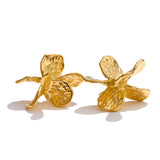 Isabel Floral Stud Earrings – Elegant Everyday Jewelry for Women | Huna Jewelry