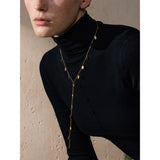 Kaori Leaves Drop Y Necklace – Elegant & Minimalist Jewelry | Huna Jewelry