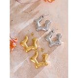 Caroline Star Hoop Earrings – Polished & Hypoallergenic Jewelry | Huna Jewelry