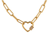 Indigo Heart Pendant Necklace – Stylish Link Chain Jewelry | Huna Jewelry