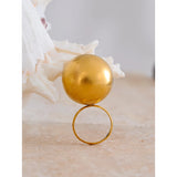 Eliana Statement Ball Ring – 26mm Adjustable & Waterproof Jewelry | Huna Jewelry