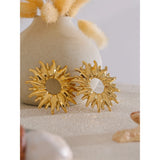 Polly Sunflower Earrings – Bold & Waterproof Statement Jewelry | Huna Jewelry