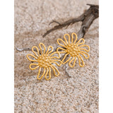 Collins Floral Stud Earrings – Bold, Waterproof & Hypoallergenic | Huna Jewelry