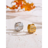Stella Zirconia Star Hoop Earrings - Elegant & Allergy-Free | Huna Jewelry