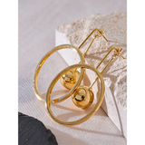 Eleanora Pendulum Drop Earrings – Stylish Stainless Steel Design | Huna Jewelry