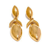 Danielle Floral Leaf Earrings – Stylish Big Drop Dangles | Huna Jewelry