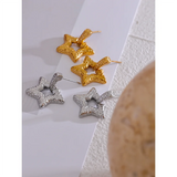 Leighton Star Drop Earrings – Vintage & Waterproof Statement | Huna Jewelry