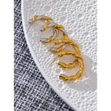 Haley Twista C Hoop Earrings – Modern & Bold Everyday Jewelry | Huna Jewelry
