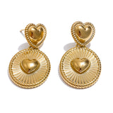 Heather Heart Drop Earrings – Romantic Round Dangle Jewelry | Huna Jewelry