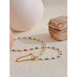 Zaira Star Necklace – Natural Shell & Colorful Beaded Crystal Design | Huna Jewelry