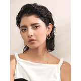 Lindsey Hollow Oval Stud Earrings – Minimalist Waterproof Jewelry | Huna Jewelry