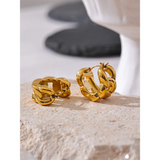 Lacey Chain Hoop Earrings – Lightweight & Waterproof Statement Jewelry | Huna Jewelry