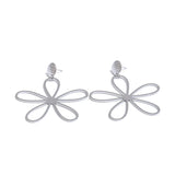 Irene Hollow Flower Drop Earrings – Lightweight Statement Jewelry | Huna Jewelry