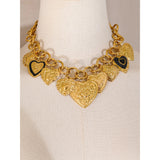 Amelia Heart Pendant Necklace – Floral Charm Chain Jewelry | Huna Jewelry