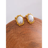 Lucille Vintage Pearl Earrings – Classic & Elegant Jewelry | Huna Jewelry