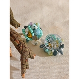 Solara Boho Stud Earrings – Handmade Pearl & Crystal Beaded Charm | Huna Jewelry