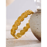 Abigail Conch Bangle Bracelet – Trendy Metal Seashell Jewelry | Huna Jewelry