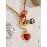 Emily Heart Charm Necklace – Vintage-Inspired Romantic Jewelry | Huna Jewelry