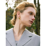 Constance U-Shape Hoop Earrings – Polished, Waterproof & Chic | Huna Jewelry