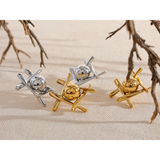 Dinah Geometric Stud Earrings – Modern & Chic Jewelry | Huna Jewelry