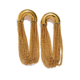 Emmeline Tassel Chain Earrings – Chic & Stylish Long Dangle Jewelry | Huna Jewelry