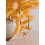 Jacqueline Starfish Pearl Pendant – Delicate & Elegant Necklace | Huna Jewelry