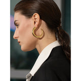 Tess C-Circle Earrings – Tarnish-Resistant, Modern & Elegant | Huna Jewelry